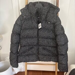 Mackage MADALYN Puffer Jacket in Black and White